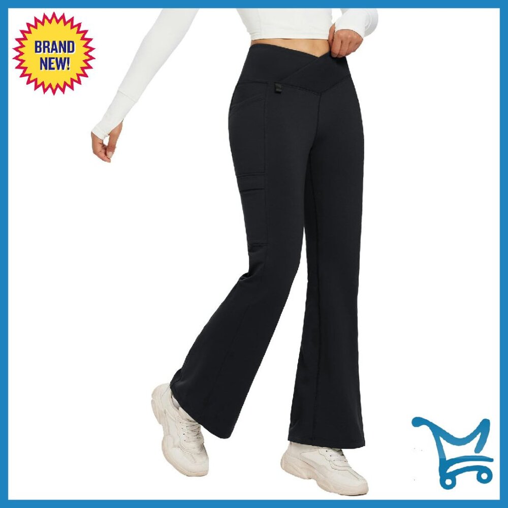 Fleece Lined Thermal Pants Water Resistant Flare Leggings Hiking Outdoor